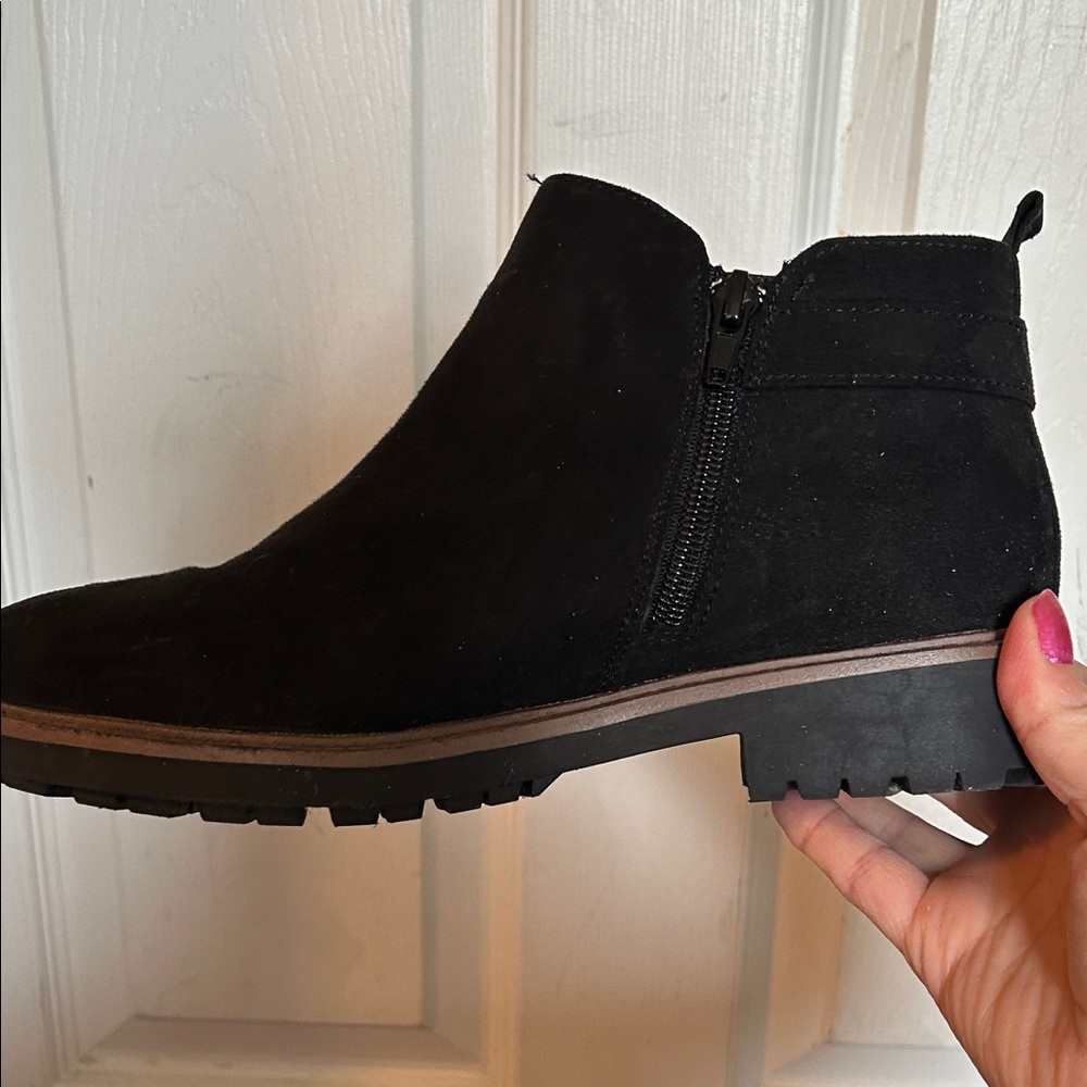 Esprit Black Ankle Boots with Buckle Detail - Picture 3 of 7